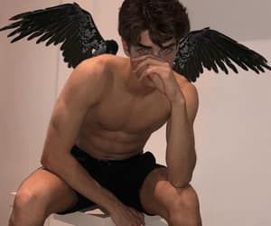 glasses are cute no cap on We Heart It Angel Costume Men, Dark Angel Costume Halloween, Dark Angel Halloween, Dark Angel Halloween Costume, Angel Costume Halloween, Black Angel Costume, Dark Angel Costume, Angel Halloween Costumes, Boy Black