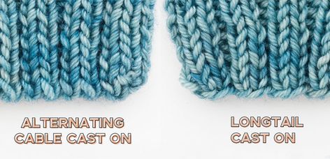 The alternating cable cast on is a beautiful invisible cast on that looks great with ribbing. The edges of the cast on elegantly merge right into the knits and purls, giving the illusion of no cast on at all. The alternating cable cast on is also quite stretchy, making it nicely suited for ribbing. In … Cable Cast On, Cast On Knitting, Casting On Stitches, Knitting Basics, Crochet Wool, Yarn Tail, How To Purl Knit, Crochet Patterns For Beginners, Beautiful Knitting