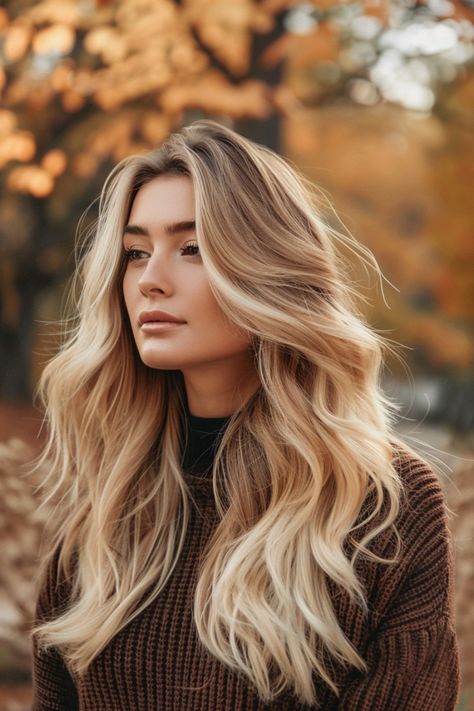 Warm Hair Color Ideas Blonde, Fall Honey Blonde, Warm Blond Balayage, Subtle Balayage Blonde, Warm Balayage Blonde, Warm Blonde Hair Color Honey, Warm Honey Blonde Hair, Warm Hair Color Ideas, Golden Honey Blonde Hair