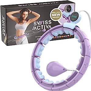 Swiss Activa+ S6+ Infinity Hoop Premium Smart Weighted Hula Hoop with Counter 23-44in- S6+ Smart Hula Hoop Fit - Exercise Equipment - Workout Equipment Hula Hoops for Adults Weight Loss : Amazon.ca: Sports & Outdoors Weighted Hula Hoop, 7 Day Workout, Weighted Hula Hoops, Infinity Hoop, Best Home Workout Equipment, Hula Hoop Workout, Hula Hoops, Home Workout Equipment, Gym Accessories