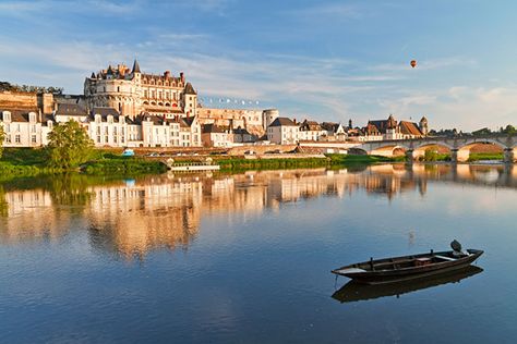 View of Amboise from the Loire River Amboise France, Loire Valley Chateau, Loire River, Loire Valley France, Royal City, Paris Tours, Trafalgar Square, Loire Valley, Avignon