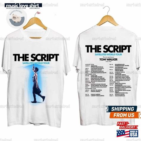 The Script Satellites World Tour 2024 T-Shirts Band Unisex T-Shirt Tees Sweatshirt Check more at https://musicloveshirt.com/product/the-script-satellites-world-tour-2024-t-shirts-band-unisex-t-shirt-tees-sweatshirt/ Marquee Theater, Chicago House, The Script, Love Shirt, World Tour, Concert Outfit, Unisex T Shirt, Tee Shirts, T Shirts