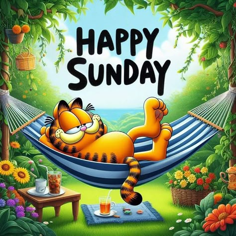 Sunday Morning Humor, Garfield Quotes, Good Morning Happy Weekend, Happy Sunday Images, Good Morning Cat, Happy Sunday Morning, Good Morning Snoopy, Sunday Greetings, Sunday Images