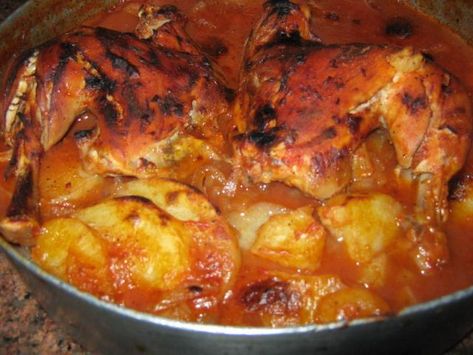 Egyptian chicken with potatoes | The niqab girl Egyptian Chicken Recipe, Egyptian Chicken, Chicken With Potatoes, Potato Chicken, Middle East Recipes, Chicken And Potatoes, Egyptian Food, Eastern Cuisine, Chicken Potatoes