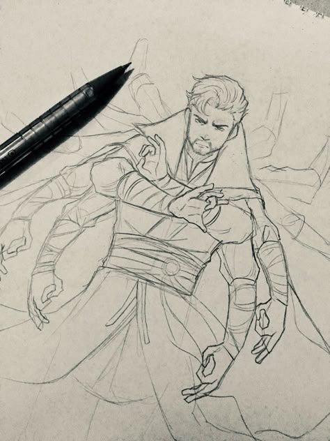 Marvel Art Drawings, Avengers Drawings, Marvel Drawings, Marvel Fan Art, Doctor Strange, Marvel Art, Pencil Drawing, Marvel Superheroes, Marvel Avengers