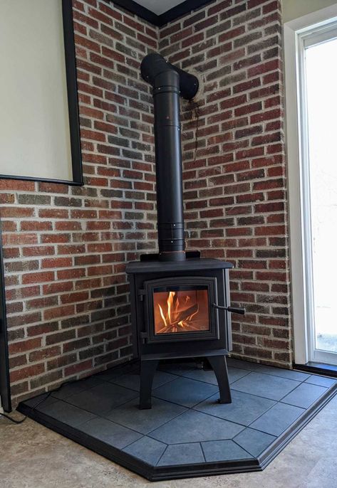 Corner Hearth, Free Standing Wood Stove, Its November, Hearth Pad, Wood Burner Fireplace, Standing Fireplace, Wood Stove Fireplace, Pellet Stove, Stove Fireplace