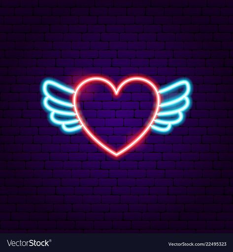 Wings Neon Sign, Ambiguous Quotes, Neon Light Wallpaper, Heart Wings, Commercial Signs, Quick Quotes, Whatsapp Wallpaper, Heart With Wings, Neon Aesthetic