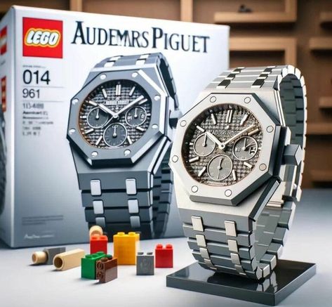 Ferrari and Bugatti Lego fly off the shelves; it's high time we also had Rolex and Audemars Piguet Lego sets. - Luxurylaunches Mode Aesthetic, Lego Watch, Kaws Iphone Wallpaper, Piguet Watch, Design Streetwear, Rolex Sea Dweller, Lego Creative, Lego Blocks, Lego Room