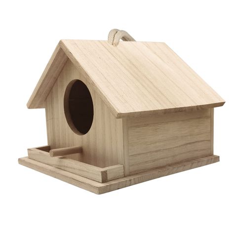 Bird House, Hanging Hummingbird Birdhouse for Outside, Finch Hut Nest, Wooden Hideaway Outdoor for Dove, Finch, Wren, Robin, Cedarand, Sparrow : Amazon.ca: Patio, Lawn & Garden Dove House, Wooden Birdhouse, Outside Garden, Wooden Bird Houses, Eastern Bluebird, Dream Furniture, Bamboo Crafts, Bird Houses Diy, Finches