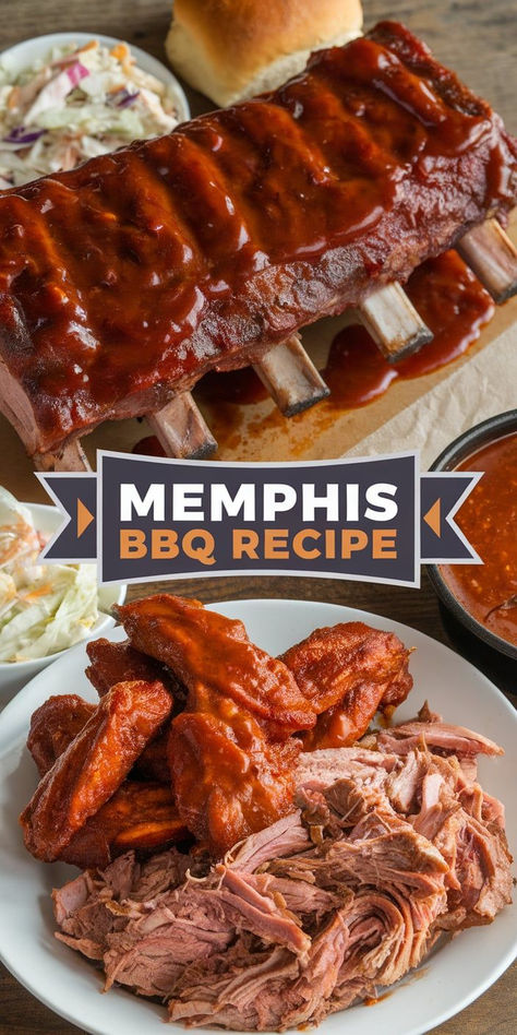 Experience authentic Memphis BBQ with this recipe! Juicy, slow-cooked meat seasoned with a flavorful dry rub and a hint of sweet sauce for the ultimate smoky perfection. Memphis Dry Rub Recipe, Memphis Bbq Sauce Recipe, Memphis Bbq, Bbq Recipe, Slow Cooked Meat, Meat Seasoning, Marinate Meat, Food Bbq, Bbq Sauce Recipe