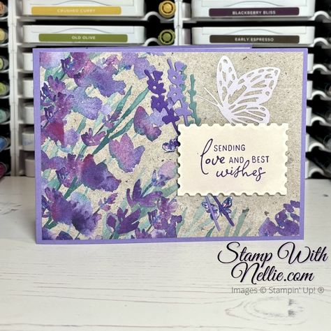 Perennial Lavender Pop Up Planter card - Stamp with Nellie Su Perennial Lavender 2024, Perrenial Lavender Stampin Up Cards, Stampin Up Perennial Lavender Dsp, Su Perennial Postage, Su Perennial Lavender, Perennial Lavender Cards, Stampin Up Lavender Cards, 2024 Stampin Up Cards, Stampin Up Perennial Lavender