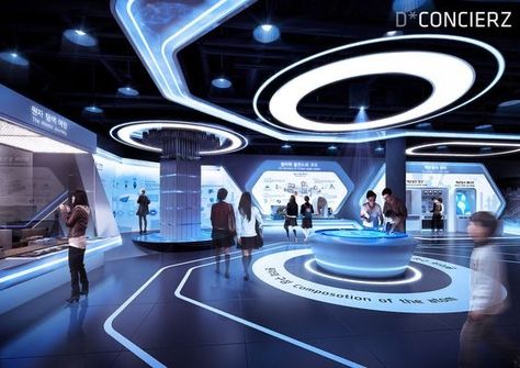 Futuristic Office, Internet Cafe, Competition Winner, Museum Exhibition Design, Futuristic Interior, Museum Displays, Exhibition Booth Design, Exhibition Display, 3d Modelle