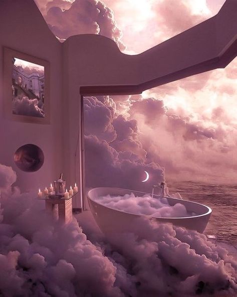 Glitter Clouds, Isley Brothers, Dreamscape Architecture, Aesthetic Space, Magic Aesthetic, Aesthetic Rooms, Photoshop Art, Fantasy Aesthetic, Aesthetic Pastel Wallpaper