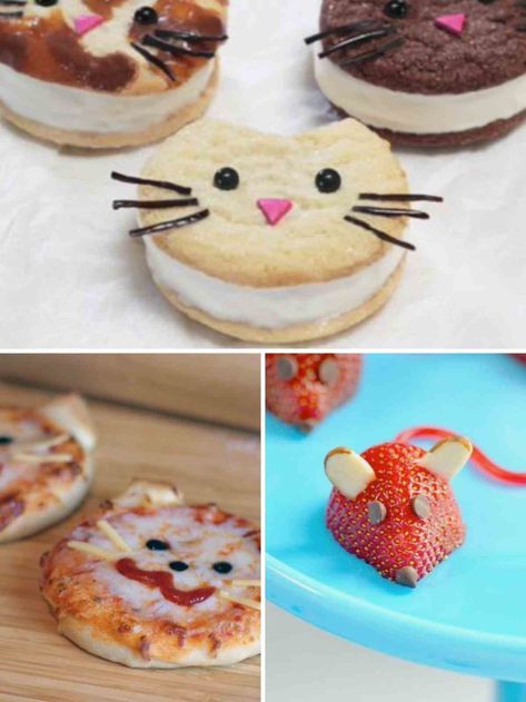 83 Cutest Cat Themed Birthday Party Ideas - Fun Party Pop Kitten Themed Birthday Party Cake Ideas, Kitty Cat Party Ideas, Aristocats Birthday Party Ideas, Cat Birthday Party Food Ideas, Cat Party Ideas Food, Cat Themed Party Snacks, Cat Birthday Party Ideas For Kids, Cat Themed Treats, Cat Dessert Ideas