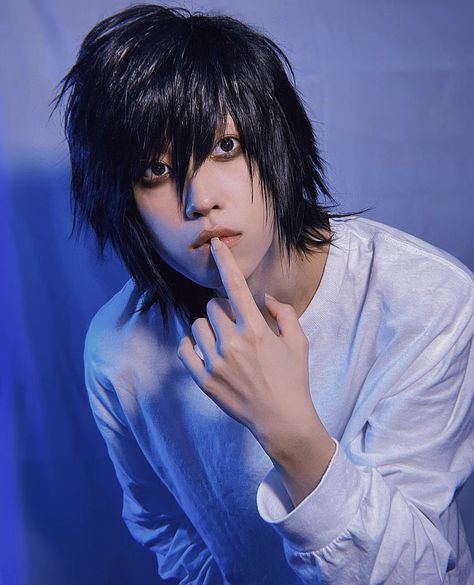 kyokostar000 on instagram L Lawliet Cosplay, Lawliet Cosplay, L Cosplay, Reference Board, Cosplay Inspo, L Lawliet, He Makes Me Happy, Cosplay Tips, Cosplay Makeup