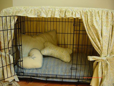 Dazzling Dog Crate Covers - DIY and More on Pinterest | Dog Crate ... Airline Pet Carrier, Diy Dog Crate, Dog Crate Cover, Crate Training Puppy, Crate Cover, Dog Cage, Fancy Dog, Dog Cages, Up House