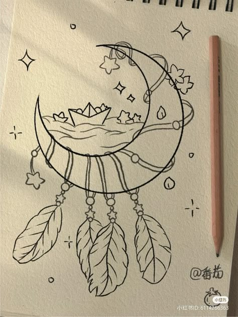 Moon Sketches Aesthetic, Cute Castle Drawing, Art Drawings Simple Doodles Aesthetic, Things To Draw Trippy, Art Sketches Pencil Creative Easy, Moon Doodles, Whimsical Art Journal, Pencil Sketch Images, Cute Easy Doodles