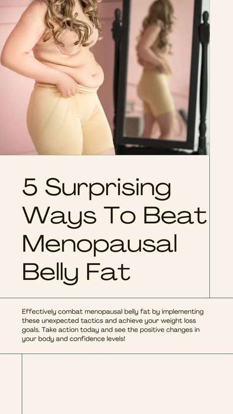 If you suffer from menopausal belly fat here are 5 tips to help you get rid of it for good. #menopause #menopausalbelly #hormonalbelly #fitover40 Menopausal Belly, Belly Busters, Diet Myths, Fit Club, How To Regulate Hormones, Healthy And Fit, Body Challenge, Deep Breathing Exercises, Live Healthy