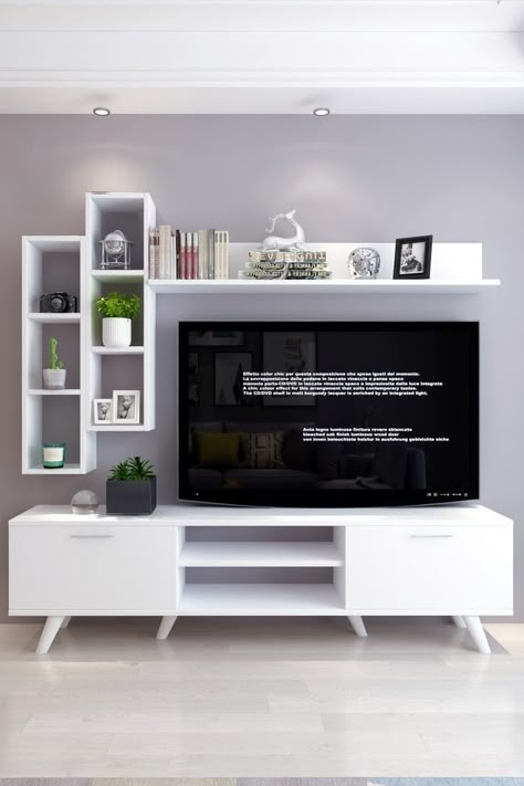 home decorating ideas living room Tv In Room Ideas, Tv Stand Interior Design, Cute Tv Stand Ideas, Tv Stands Ideas For Living Room, Tv Room Layout, Tv Shelf Ideas, Tv Shelf Design, Home Decorating Ideas Living Room, Tv Unit Furniture Design