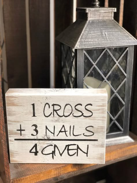 This 6 inch wooden block is the perfect small shelf or table sitter that can add to any Easter display, or showcase year round.  Comes in three color options. Made in house at WMD. Emergency Numbers, Jesus King, Easter Display, Easter Wood Crafts, Bedroom Stuff, Wood Block Crafts, Display Showcase, Christian Crafts, Small Shelf