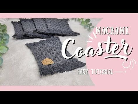 How to make Macrame Coaster Square Knots | Easy tutorial - YouTube Square Knot, I Will Show You, Easy Tutorial, Cute Gift, Coaster Set, Cute Gifts, Macrame, Coasters, Etsy Shop