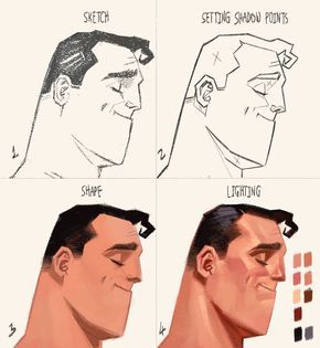 Gabriel Soares Drawing Character Faces, Flesh Cube, Painting Bodies, Sketch Board, 얼굴 드로잉, Drawing Tutorial Face, Digital Painting Techniques, 캐릭터 드로잉, Digital Painting Tutorials