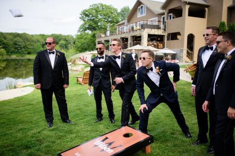 Say I Do In Style At The Rock Island Lake Club in New Jersey Rock Island Lake Club, Lakefront Wedding, Island Lake, Colorado Wedding Venues, Wedding Reception Locations, New Jersey Wedding, Lawn Games, Rock Island, Rustic Outdoor