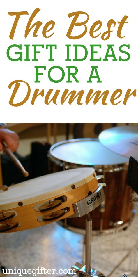 The Best Gift Ideas for a Drummer | Gifts for band mates | What to buy for a drummer's birthday | Christmas presents for drummers | Gifts for friends | Musician gift ideas | Drummer Core Gifts | Marching Band Gifts Diy Music Playlist Gift, Gifts For A Drummer, Marching Band Birthday Party, Unique Birthday Gifts For Boyfriend, Gifts For Drummers, Marching Band Gift, Gifts For Musicians, Band Gifts, Birthday Gifts For Him