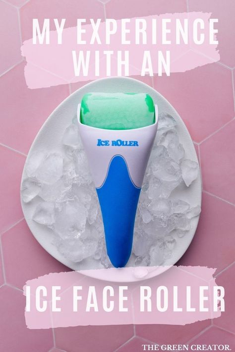 An ice face roller is a simple beauty tool used for cold skin therapy. But does it work? Read more about my experience with an ice face roller. - www.thegreencreaotr.com - #faceroller #naturalbeauty #coldtherapy #iceroller #facemassage #nontoxic #veganbeauty #vegan #icefaceroller #antiaging Ice Rollers For Face, Diy Ice Roller Face, Cold Face Roller, Ice Therapy Face, Ice Rolling Face Benefits, How To Use Ice Roller On Face, Benefits Of Ice Rolling Face, Ice Roller Face How To, Ice Roller Face Benefits