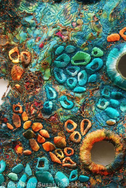 Love this texture! A Level Textiles, Creative Textiles, Textiles Techniques, Textile Fiber Art, Fibre Art, Tableau Art, Textile Crafts, Contemporary Abstract Art, Arte Inspo