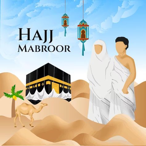 Yusufsangdes | Freepik Hajj Mabroor, Month Illustration, Raya Haji, Psd Icon, Eid Al Adha, Travel Agency, Pilgrimage, Vector Photo, Graphic Resources