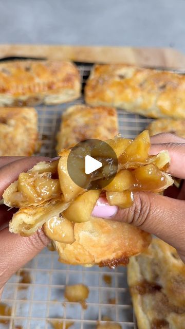 Tasty on Instagram: "Fall vibes are here, and these Easy Apple Hand Pies are the perfect little treat! Warm, flaky puff pastry filled with sweet apples—just like the ones from McDonald's, but better! Quick to make, no fuss, and perfect with a scoop of ice cream. Full recipe link in bio @themoodyfoody" Mcdonalds Apple Pie, Super Easy Food, Puff Pastry Apple, Hand Held Food, Pastry Rolls, Apple Treats, Puff Pastry Filling, Apple Puff Pastry, Almond Joy Cookies