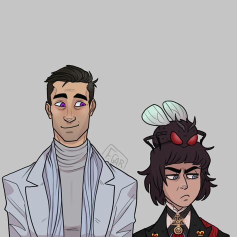 Gabriel X Beelzebub, Beelzebub Fanart, Fright Night 2011, Good Omens Book, Archangel Gabriel, Ineffable Husbands, Terry Pratchett, Good Omens, Michael Sheen