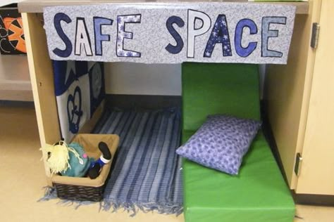 Safe Place - Conscious Discipline Safe Place Conscious Discipline, Play Therapy Room, Sensory Classroom, Calm Classroom, Conscious Discipline, Social Emotional Activities, Calm Down Corner, Sensory Rooms, Social Emotional Learning Activities