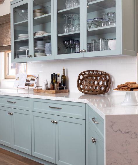 35 of the biggest kitchen trends for 2021 | Livingetc Light Blue Kitchen Ideas, Baby Blue Kitchen, Blue Kitchen Paint, Light Blue Kitchen, Blue Kitchen Ideas, Kitchen Color Trends, Latest Kitchen Trends, Light Blue Kitchens, Trendy Kitchen Colors