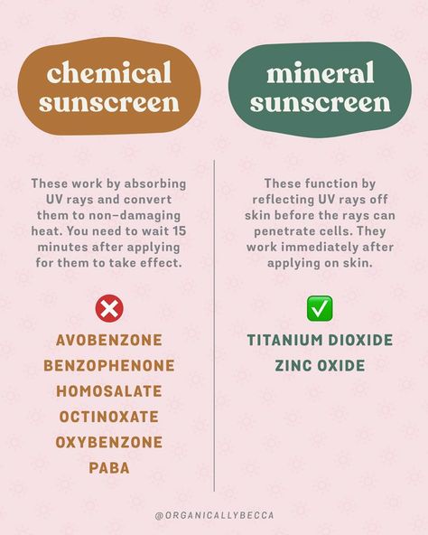 Sunscreen Recommendations, Toxic Sunscreen Ingredients, Chemical Sunscreen Vs Physical Sunscreen, Non Toxic Sunscreen, Sunscreen Ingredients, Beauty Education, Importance Of Sunscreen, Skin Recipes, Spf Skincare