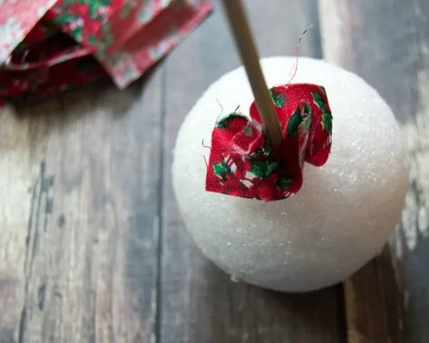 Funny Christmas Ornaments Diy, Styrofoam Ball Crafts, Fabric Christmas Ornament, Christmas Ornaments Diy Kids, Ornaments Diy Kids, Fabric Christmas Decorations, Styrofoam Crafts, Funny Christmas Ornaments, Cat Christmas Ornaments