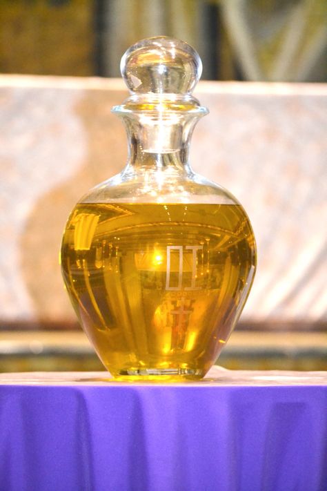 Blessed Oil, Anointing Of The Sick, Jesus Healing, Sick Person, Water Baptism, Oil Container, Hunting Supplies, Sign Of The Cross, Cross Shape