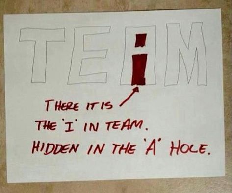 There's no 'I' in Team..Oh yeah?  Well someone found it!  Another pinner says... There is always one where you work.  LOL- Imgur Kaffe Humor, Grumpy Cats, I In Team, Humor Hilarious, Hilarious Humor, Hilarious Funny, E Mc2, In Your Face, Memes Humor