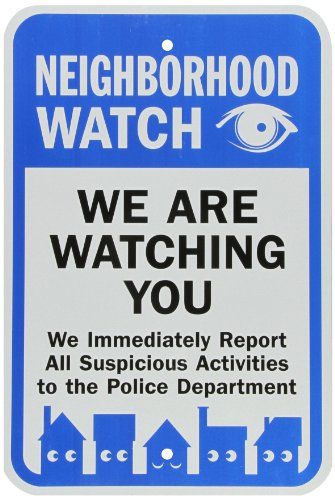 Neighborhood Watch Sign, Large Plastic Storage Bins, Reflective Sign, Neighborhood Watch, Sign Man, Wood Cross, Home Garage, Parking Signs, Garage Walls