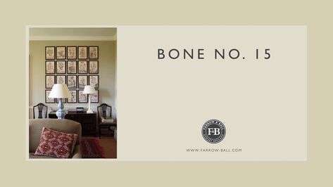 BONE Farrow And Ball Bone Kitchen, Farrow And Ball Bone Kitchen Cabinets, Farrow And Ball Bone Living Rooms, Salon Drab Farrow And Ball, Farrow Ball Salon Drab, Farrow And Ball Living Room, Neutral Paint Color, Colour Consultant, Scenic Wallpaper