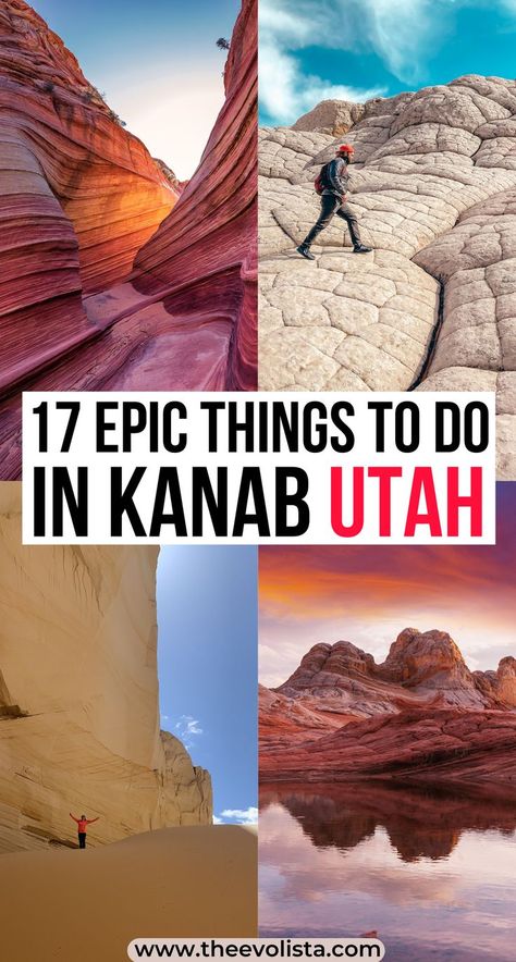 Kanab Utah is right in the middle of the best places to see in Southern Utah and Northern Arizona. Best things to do in Kanab Utah | Hidden gems in Utah | Utah travel | Arizona travel | Places to visit in the Southern Utah | Things to do in Arizona | Things to do in utah | The Wave Arizona | Buckskin Gulch | Southern Utah road trip | USA bucket list | Southwest USA road trip | Page Arizona | Kanab Utah | White Pocket | Moqui Caves | Zion | Bryce | Horseshoe bend #kanab #utah #arizona #usatravel The Wave Arizona, Utah National Parks Road Trip, Kanab Utah, Utah Vacation, Visit Utah, Utah Adventures, Arizona Road Trip, Utah Road Trip, Utah Hikes