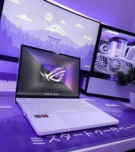 Asus Gaming Laptop, Laptop Asus Aesthetic, Gaming Laptop Aesthetic, Gaming Laptop Setup, Laptop Setup, Laptop Gaming Setup, Gamer Laptop, Gaming Gadgets, Macbook Air Laptop