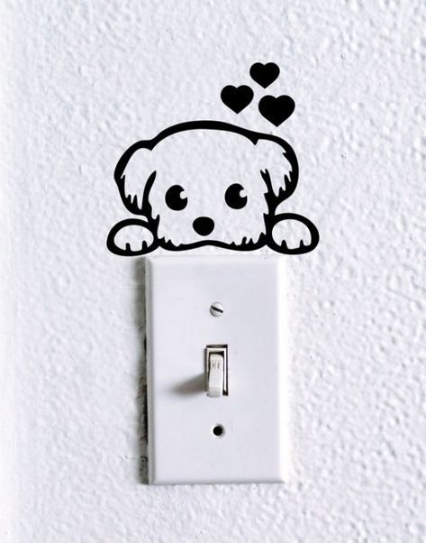 40 Cute and Creative Home Switchboard Art Installation - Bored Art Switchboard Art, Switch Board Art, Light Switch Decal, Simple Wall Paintings, Bored Art, Creative Wall Painting, Wall Art Diy Paint, Diy Wall Painting, Diy Wand