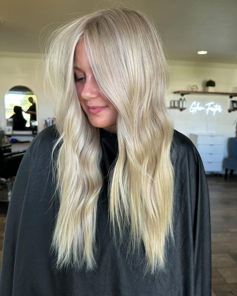 Enjoy 2827822 pics of Bethany’s hair because it’s too perfect to pick just one🎀🪩✨ Toned with @redken shades 10vv, 10gi #blonde #blondehair #blonding #blondingspecialists #utahhairstylist #utahhair #vernalutahhair #highlights #blondehighlights #brightblonde #faceframing #brightblondehair #blendedblonde #livedincolor #livedinblonde #redkenshadeseq #moneypiece #behindthechair #hairinspo Blonde Hair Fade, Buttercream Blonde, Bright Blonde Highlights, Blended Blonde, Perfect Blonde Hair, Bright Blonde Hair, Bleach Blonde Hair, Redken Shades, Brown Hair Inspo