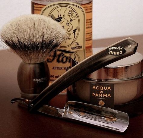 Barber Products, Straight Razor Shaving, Art Of Manliness, Shaving Kit, Shaving Set, Close Shave, Moustaches, Shaving Razor, Wet Shaving