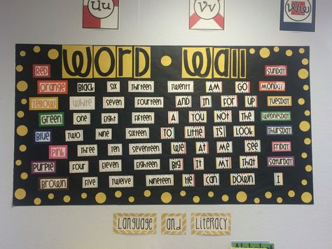 Sight word, word wall, Pre-K Wall Board Ideas, Bulletin Board Decoration Ideas School, Word Walls, Word Board, Bulletin Board Decor, Board Decoration, Sight Word, Wall Board, Word Wall