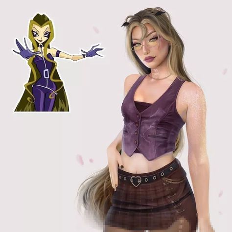 Darcy Winx Club Costume, Winx Darcy, Darcy Fanart, Darcy Winx Club, 2000s Street Style, Deck Cards, Cute Date Outfits, Klub Winx, Art Outfits