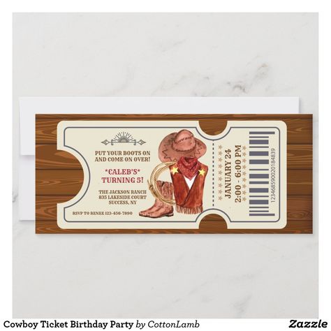 Rodeo Invitations, Country Party Invitations, Ranch Birthday Party, Cowboy Party Invitations, Wild West Birthday Party, Cowboy Invitations, Wild West Birthday, Bday Party Invitations, Ticket Wedding Invitations