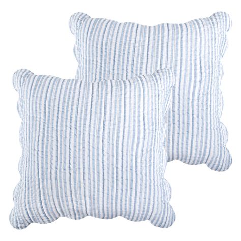 Levtex Home Martha Stripe Blue Quilted Throw - Cotton | Levtex Home Blue And White Farmhouse, Duvet Comforter Sets, Crib Bedding Neutral, Bunk Bed Ideas, Crib Bedding Boy, Inspired By Charm, Girl Nursery Bedding, Crib Bedding Girl, Quilted Throw